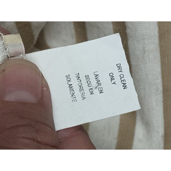 Lily White Size L Large Maxi Skirt Tan White Striped Long Modest - Picture 5 of 5